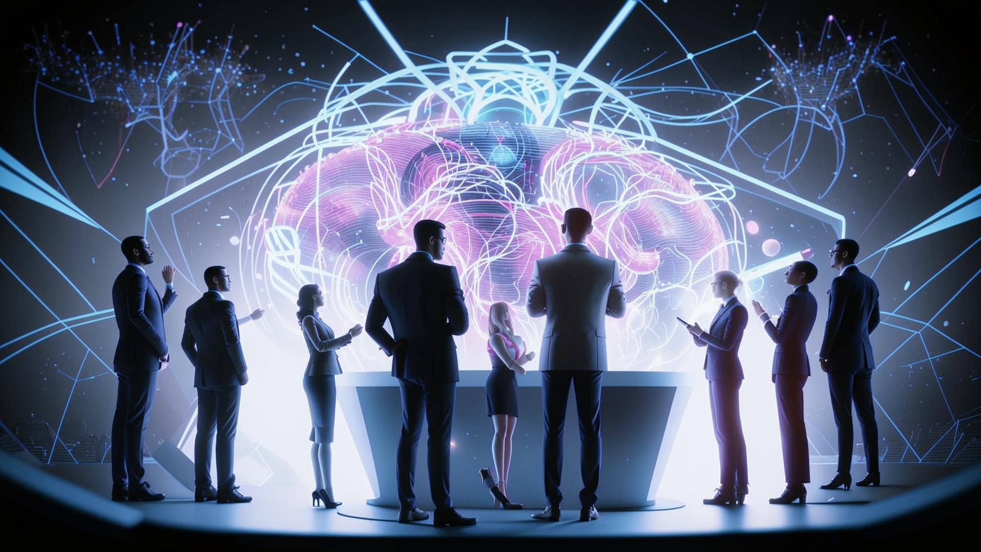 Illustration of Neural Thread connecting team and mission